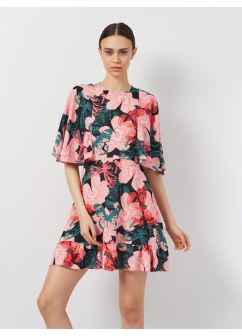 Комбинированное пляжное платье Boohoo с цветочным принтом