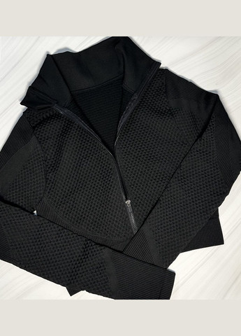 Спортивний комплект (костюм для фітнесу), легінси без пуш-ап + рашгард на блискавці No Brand (322331183)