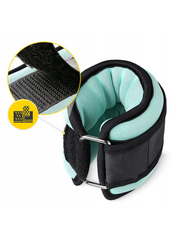 Обважнювачі-манжети для ніг та рук 2 x 0.5 кг Black/Turquoise () 4FIZJO P-5907739311887 (275095796)