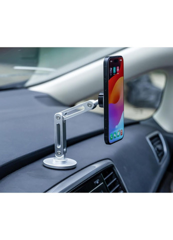 Автодержатель C148 Universal Magnetic metal 360° rotating Holder Silver (7109739) XO (360402851)
