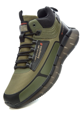 Оливковые (хаки) зимние кроссовки мужские Baasploa