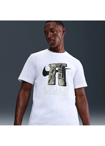 Белая футболка мужская etched tee white Nike