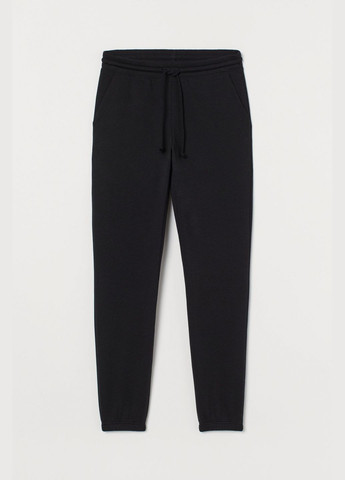 Спортивні штани джоггери з начосом для жінки 0547780-001 чорний H&M (284116720)