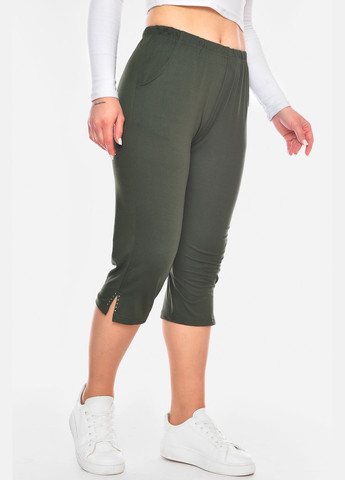 Бриджі жіночі напівбатальні кольору хакі Let's Shop (326960638)