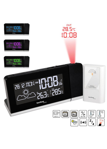 Часы проекционные WT539 Black (WT539) Technoline (315937318)