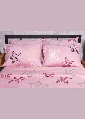 Комплект постельного белья Бязь Gold Люкс «Alpha Pink» Детский 110х140 наволочки 2х50х70 (MS-830000083) Moon&Star AlphaPink (293173173)
