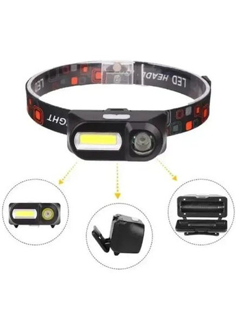 Налобний ліхтарик акумуляторний BL-1801A /1804A COB XPE із сенсором руху (1756375754) Bailong (326811491)