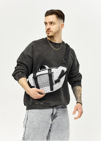 Велика поясна сумка бананка DynamicDart принт "Square" Sambag (329294973)