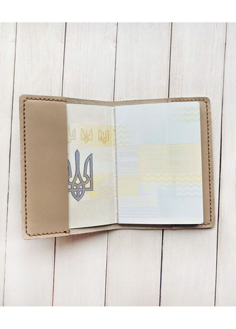 Кожаная обложка на паспорт книгу: Бежева (принт 392) CASE CONTROL (369616652)