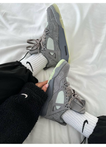 КРОСІВКИ ЖІНОЧІ NIKE AIR JORDAN 4 X KAWS GREY НАЙК АІР ДЖОРДАН No Brand сірі демісезони (367115108)