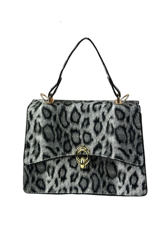 Женская сумка каркасная кроссбоди через плечо из экокожи с клапаном Леопардовая RoyalBag P1-369-9075 (331879754)