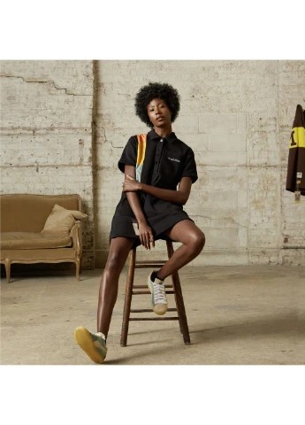 Черное спортивное платье x black fives basketball jersey dress women Puma однотонное