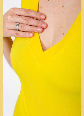 Желтая демисезон женский лонгслив укороченный с рукавом 3/4 Ager 186R508