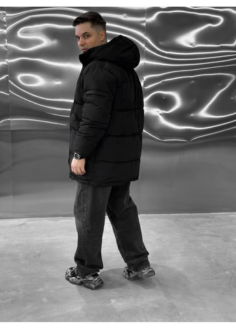 Чорна парка довга чорна No Brand