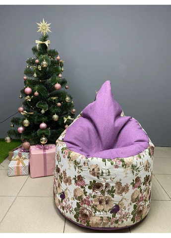 Кресло - мешок Капелька 120х80 Квинс 10783+Mg Katania 2 SkyPuff (361258831)