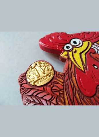 Керамическое настенное панно "Зажиточный Петух" Коти&Ангели (301533099)