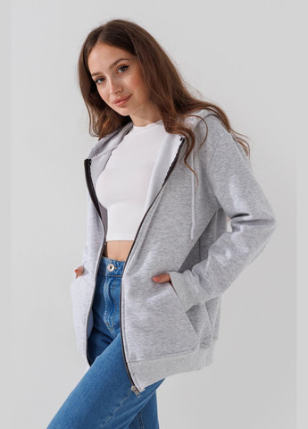 Толстовка однотонная женская 0923 Светло-серый (2000990090805W) shop (2000990090805) Street (315988082)