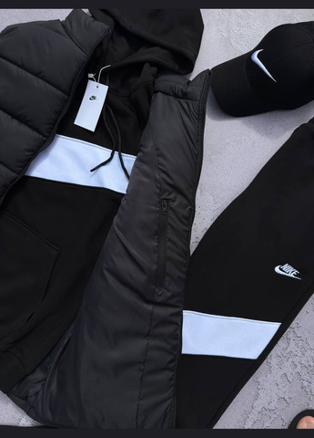 Черный набор 5 в 1 nike брюки,кофта жилетка,кепка,носки 2 пары,турция Україна