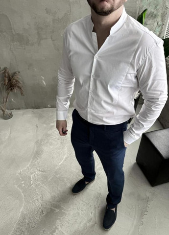 Белая вечерний рубашка No Brand