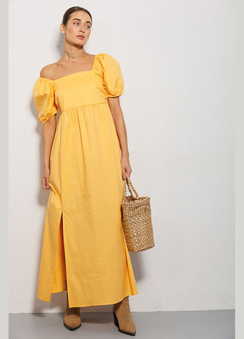 Желтое летнее платье макси Arjen