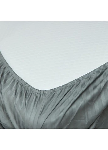 Простирадло на резинці Satin Stripe 200х220х25 см (MS-850004619) Moon&Star Stripe Gray (386593291)