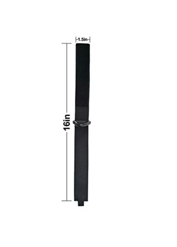 Фиксатор кабеля шланга веревки стяжка карабин держатель для провода велосепеда удочек липучка М 33 см 1 шт Черный Neon (340276168)