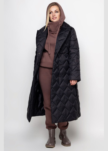 Плащ стьобаний Анжеліка чорний 0394 Vlavi зима (347146334)