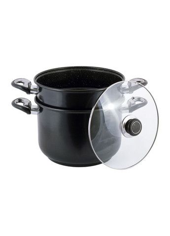 Пароварка 2-х рівнева 8л з вуглецевої сталі для приготування їжі для індукції і газу KM-5825 Kamille (371898477)