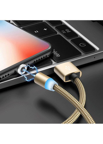 Магнитный кабель для подзарядки 3в1 (Type-C, Micro USB, Lighting) M3/USB шнур для телефона Uslion (370259098)