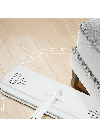 Комплект швабра лентяйка з поворотом 360° розбірне пластикове відро з віджимом на 8 літрів для прибирання (480231-Prob) Білий Unbranded (331960111)