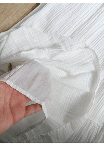 Белое платье из хлопкового муслина с вышивкой Zara