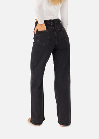 Женские джинсы wide leg цвет темно-серый ЦБ-00257500 Yuki - (307362763)