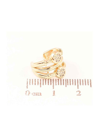 Сережки моно-кафа позолота 18K «Візерунок з кристалами» 290826 Xuping Jewelry (356457404)