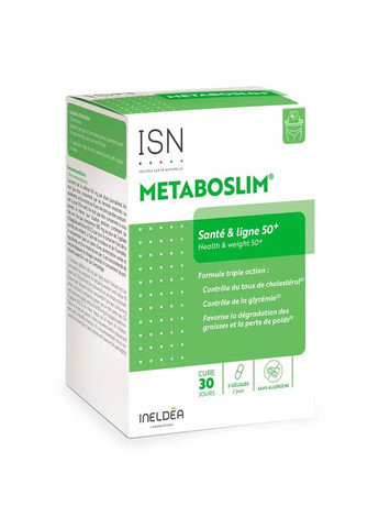 INELDEA МЕТАБОСЛІМ / METABOSLIM – проти вісцеральних жирів 50+ – 90 капсул Ineldea Sante Naturelle (289844615)