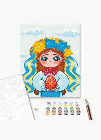 Картина за номерами Патріотична українська тематика Маленька україночка ©Ольга Бородай BS53155 Brushme (308987909)