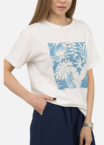 Женская футболка с коротким рукавом цвет молочный CB-00250957 Bebe Plus - (319121990)