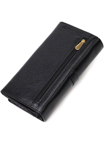 Жіночий гаманець з великою кількістю відділень із натуральної шкіри з монетницею 21961 Чорний Tony Bellucci (306881289)