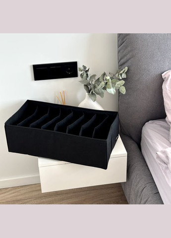 Ящик для зберігання на вісім відділень 50х25х16 см HY-50-black ( ) Organize (344475627)