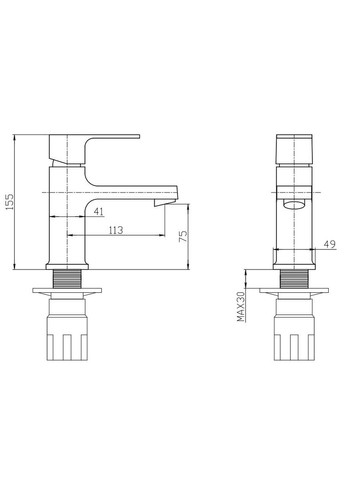 Смеситель для умывальника Trinity 001 (Nut) (MI6270) Mixxus (322006939)
