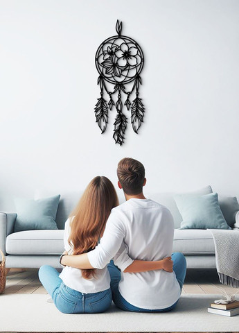 Сучасна картина на стіну в спальню, декор для кімнати "Квіткові сни", мінімалістичний стиль 80х33 см Woodyard (292112070)