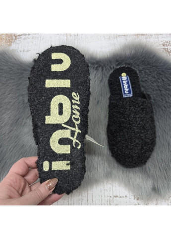 Тапочки жіночі паркетні зі штучного хутра каракуль із закритим носком Inblu (366144536)