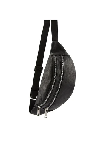 Женская сумка на пояс (бананка) под замшу black No Brand (382457763)