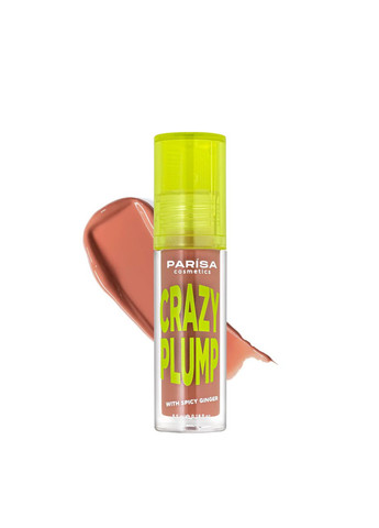 Блиск-плампер для об'єму губ Crazy Plump, 5,5 мл, 102 Rose sparkle Світло-рожевий з шимером Parisa Cosmetics (354232215)