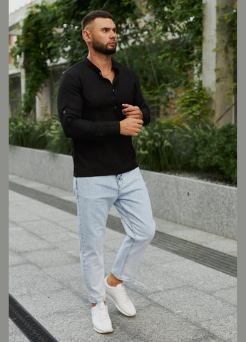 Черная праздничный, повседневный, вечерний, кэжуал рубашка Intruder