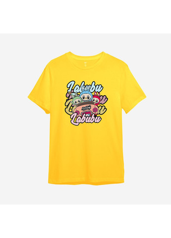 Желтая демисезонная детская футболка с принтом "лабубу". tasty macarons (0010341346454) ТiШОТКА