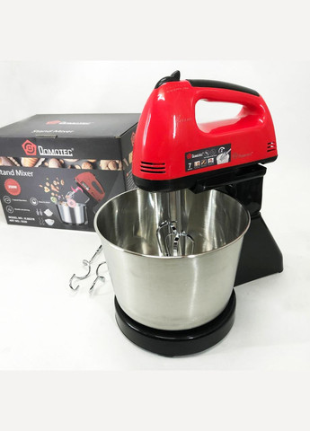Міксер ручний з чашею R6637R 2 літри 250 W, Міксер стаціонарний з чашею з нержавіючої сталі Domotec (364666065)