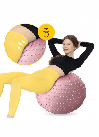 Мяч для фитнеса (фитбол) 65 см массажный Anti-Burst Pink () 4FIZJO P-5905973400220 (345714805)