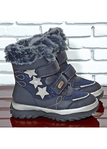 Зимові черевики для дівчинки на вовні,зимові дутики для дівчинки,зимові черевики на липучках Клібі Clibee (365699787)