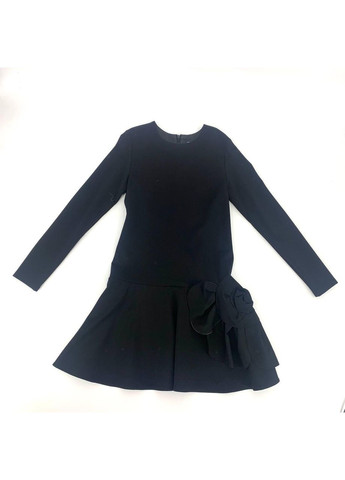 Чёрное платье с цветком, арт. 17-10, черная, рост 152 см., 12 лет. Naya (350314223)