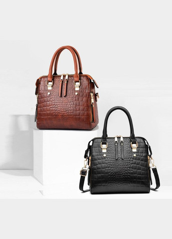 Модна жіноча сумка через плече з брелоком, сумочка під рептилію зміїна екошкіра Brettani (336552254)